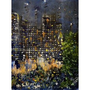 Hamid Alvi, 9 x 12 inch, Acrylic on Paper, Cityscape Painting, AC-HA-050